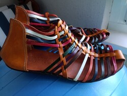 Full valódi bőr kézműves görög handmade Greece Crete 42  láb 27 cm hosszú