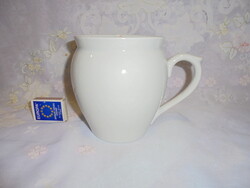Régi egy literes porcelán hasas, pocakos bögre, csupor, aludttejes