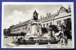 Szekszárd - Polgári fiúiskola a Garay szoborral , Szegzárd Szálló  1924  Kaszás Sándor könyvker.