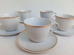 Zsolnay 5 szemelyes aranyszegelyes teas szett