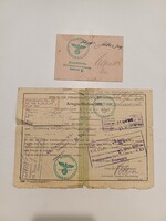 II.WW Német katonai szabadságos levél 1943