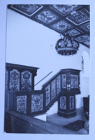 SZENNA - REFORMÁTUS TEMPLOM, postatiszta képeslap, belső fotó 1979.