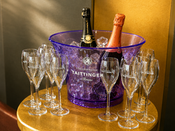 CHAMPAGNE CLUB - Taittinger Summer Set - Acrylic Ice Bucket with 12 Acrylic Champagne Glasses