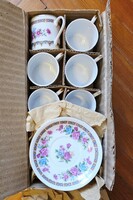12 személyes kínai porcelán mokkáscsésze-készlet – 24 részes
