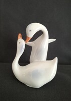 Retró szerelem porcelánból: Hibátlan Hollóházi lúdpár keresi új otthonát!