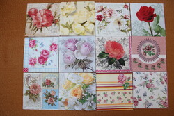 Set of 32 Rose Napkins