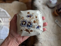 Zsolnay búzavirág mintás porcelán nagy bonbonier