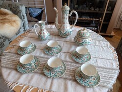 Zsolnay perzsa mintás porcelán kávés készlet