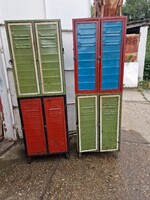 Loft vas szekrény régi lemez öltözö szekrény industrial ipari bútor szerszámos szekrény