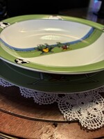 Zsolnay porcelán gyerek tányérok békás