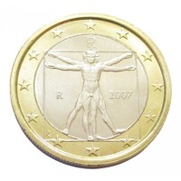 Olaszország,1 euro 2007 aUNC+ ötvözet