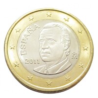 Spanyolország,1 euro 2011 aUNC+ ötvözet