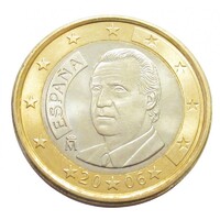 Spanyolország,1 euro 2006 aUNC+ ötvözet