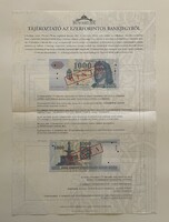 1998-as 1000 Forint Bevezető, ismertető plakát - Hivatalos MNB kiadás - 30x42 cm / hajtott állapot
