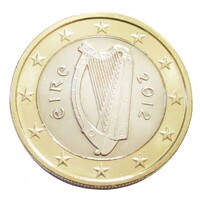 Írország,1 euro 2012 aUNC+ ötvözet