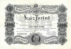 100 forint 1848 Kossuth bankó restaurált 3.