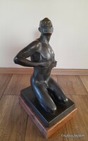 Patzó Pál bronz férfi akt szobor