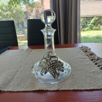 Beautiful Glass Decanter with Tin Overlay