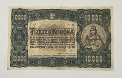 10.000 Korona 1923 - Orell Füssli Zürich jelzéssel - VF+ (minimális javítással) tartás