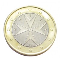 Málta,1 euro 2008 aUNC+ ötvözet