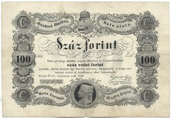 100 forint 1848 Kossuth bankó eredeti állapot 3.