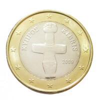 Ciprus,1 euro 2009 aUNC+ ötvözet