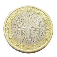 Franciaország,1 euro 2002 aUNC+ ötvözet