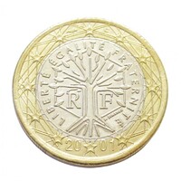 Franciaország,1 euro 2001 aUNC+ ötvözet