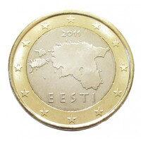 Észtország,1 euro 2011 aUNC+ ötvözet