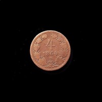 4 krajcár (4 Kreuzer) Osztrák Császárság (Kaiserthum Österreich) 1861 ( olvass!)