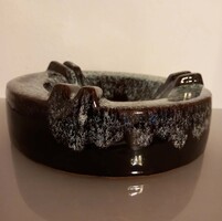 Bolgár retró kerámia hamutartó, brutál méret