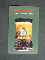 Kártyanaptár,Canada Dry üdítőital,Erdei termék vállalat,Budapest, 1985   (licites)