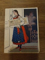 Régi sorsjegy, osztálysorsjáték 1916-os,szép grafikával, sorsjeggyel és megrendelőlappal, papírrégis