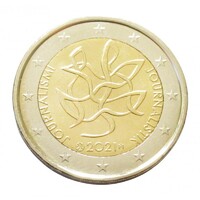 Finnország,2 euro 2021 - Újságírás és szabad sajtó aUNC+ ötvözet