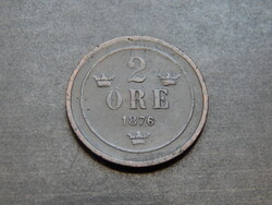 Svédország  2 öre 1876
