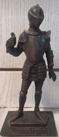 Hunyadi János Keserűvíz reklámszobor – vintage bronz/öntvény lovag figura 19,5 cm – 1,15 kg – Bitter