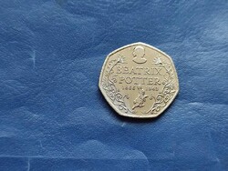 ANGLIA / ANGOL FIFTY PENCE / 50 PENCE 2016 BEATRIX POTTER! NYÚL! II.ERZSÉBET IDŐS!