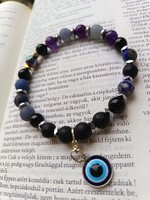 OLtaLmaZó GoNdViSeLéS - férfi ásvány karkötő (lapis lazuli, ónix, szodalit, aventurin, ametiszt)