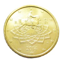 Olaszország,50 eurocent 2014 aUNC+ ötvözet