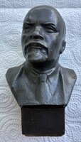 Szovjet szocreál Lenin kő mellszobor / büszt – hátoldalán jelzett