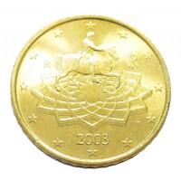 Olaszország,50 eurocent 2003 aUNC+ ötvözet