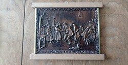 Retro orosz bronz dombormű