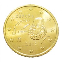 Spanyolország,50 eurocent 2014 aUNC+ ötvözet