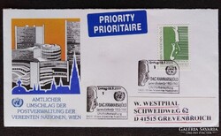 ENSZBf341f / ENSZ Bécs 2001 DAN Hammerskjöld bélyeg  FDC-en futott