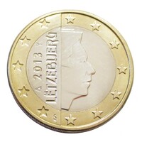 Luxemburg,1 euro 2013 aUNC+ vas