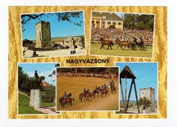 NAGYVÁZSONY - mozaik, postatiszta képeslap,1980. Kinizsi-vár