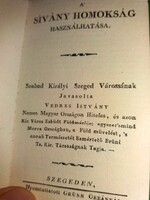 1825-1980.Vedres Istvány: A sívány homokság használhatása (minikönyv) replika képek szerint