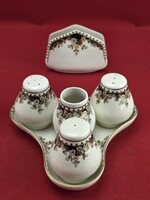 Hollóházi Sissy Pattern Spice Jars + Napkin Holder