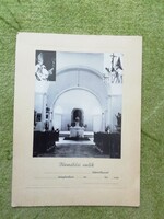 Old Retro Confirmation Card from 1965 in Good Condition from Pope VI. Pius