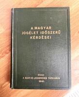 Magyar jogélet időszerű kérdései Vladár Gábor régi antikvár jogi könyv